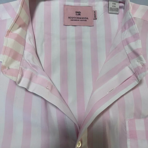 Scotch & Soda Light Pink Striped Button Down Shirt - Picture 4 of 7